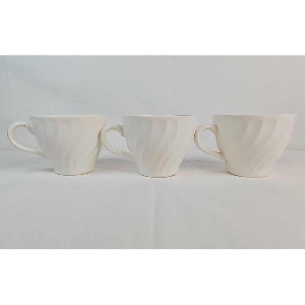 Sheffield Bone White 2 3/4" Set Of 3 Replacement Coffee Tea Cups Only